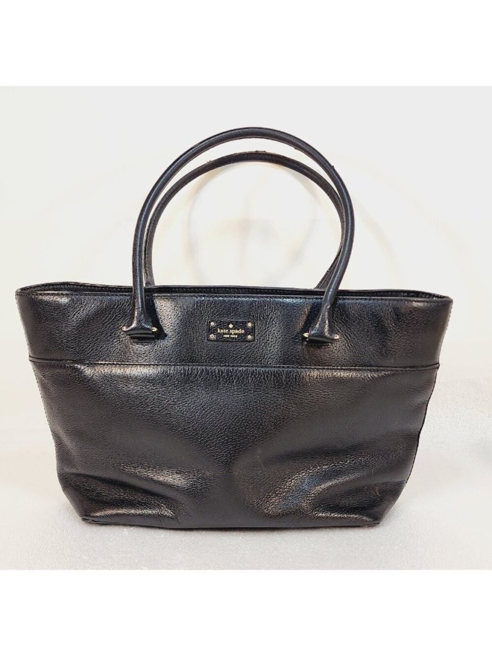 2017 Kate Spade New York ~ Black Pebbled Leather Tote Bag ~ 16" x 9" x 6" ~ J183